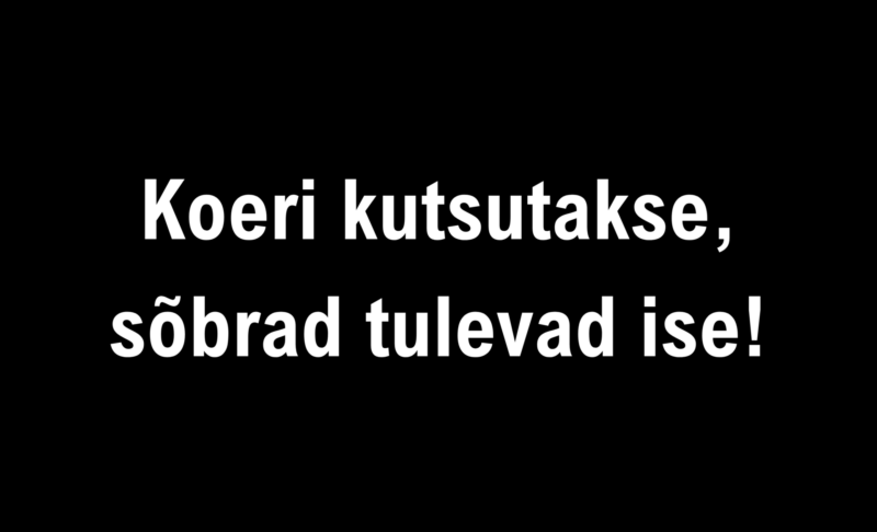 Sõpru ei pea kutsuma!